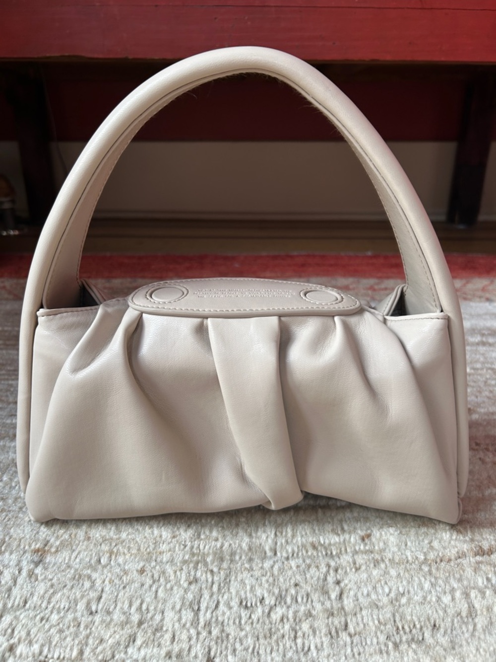 THEMOIRÈ Hera Vegan Leather Shoulder Bag in Natural, MSPR $400 New